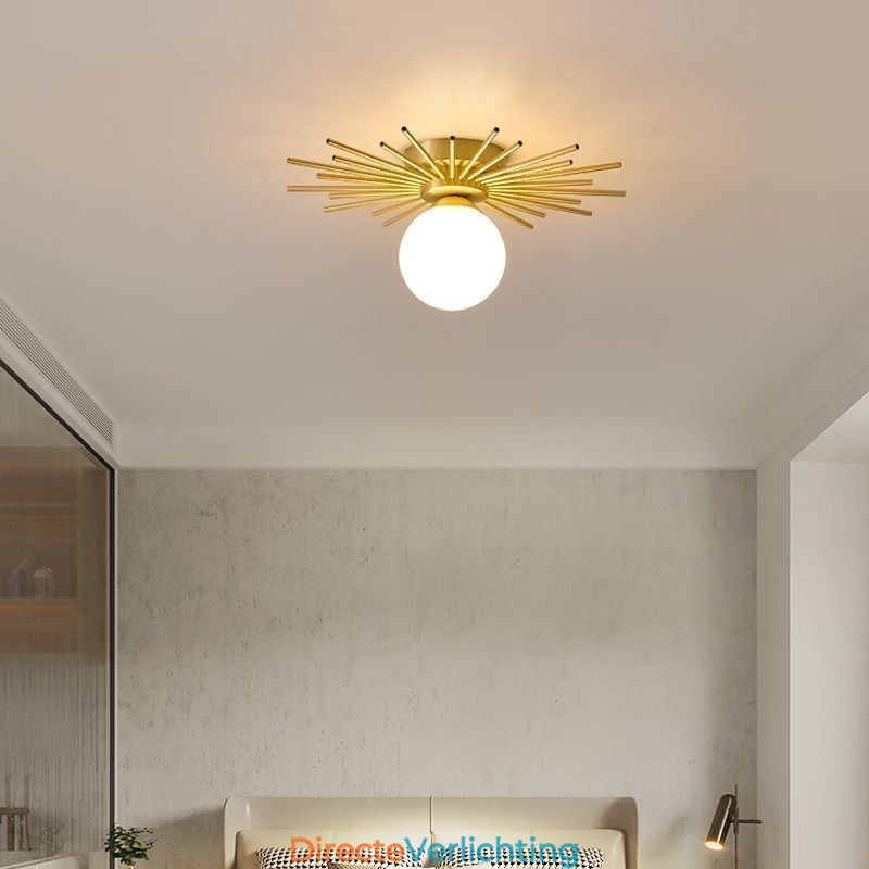 Moderne 1-lichts plafondlamp in de vorm van een bolvormige plafondlamp