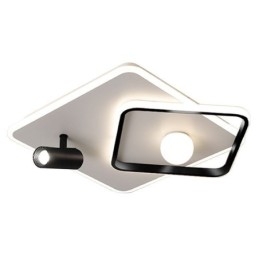 Inbouwspot van acryl in vierkant plafond