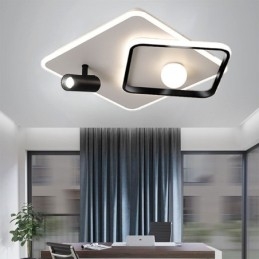 Inbouwspot van acryl in vierkant plafond
