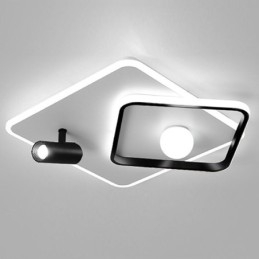 Inbouwspot van acryl in vierkant plafond
