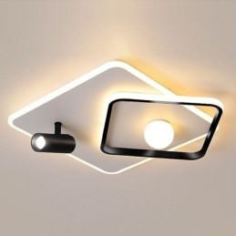 Inbouwspot van acryl in vierkant plafond