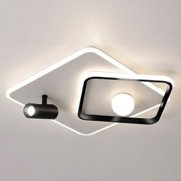 Inbouwspot van acryl in vierkant plafond