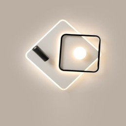 Inbouwspot van acryl in vierkant plafond