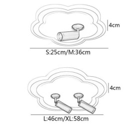 Plafondlamp in de vorm van een bloem van acryl in de vorm van een plafondlamp