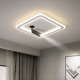 Vierkante plafondlamp met acryl spot