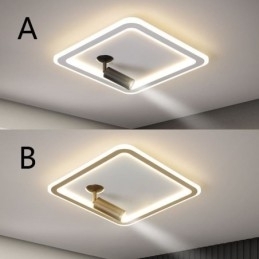 Vierkante plafondlamp met acryl spot