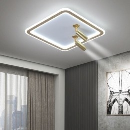 Vierkante plafondlamp met acryl spot