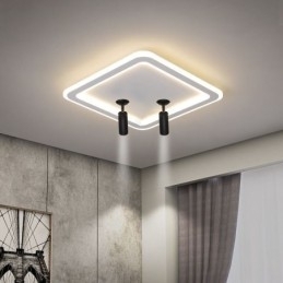 Vierkante plafondlamp met acryl spot
