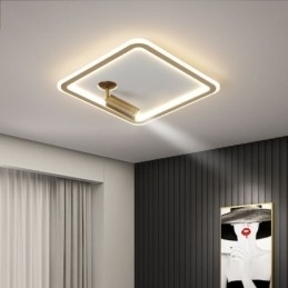 Vierkante plafondlamp met acryl spot