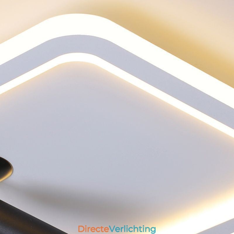 Vierkante plafondlamp met acryl spot