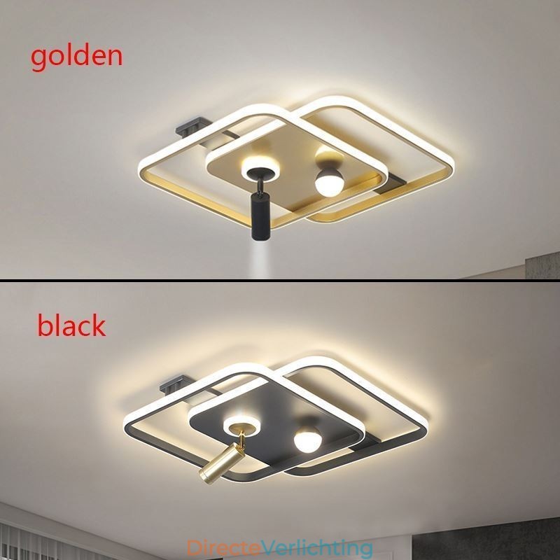 Vierkante plafondlamp van acryl, inbouwspot