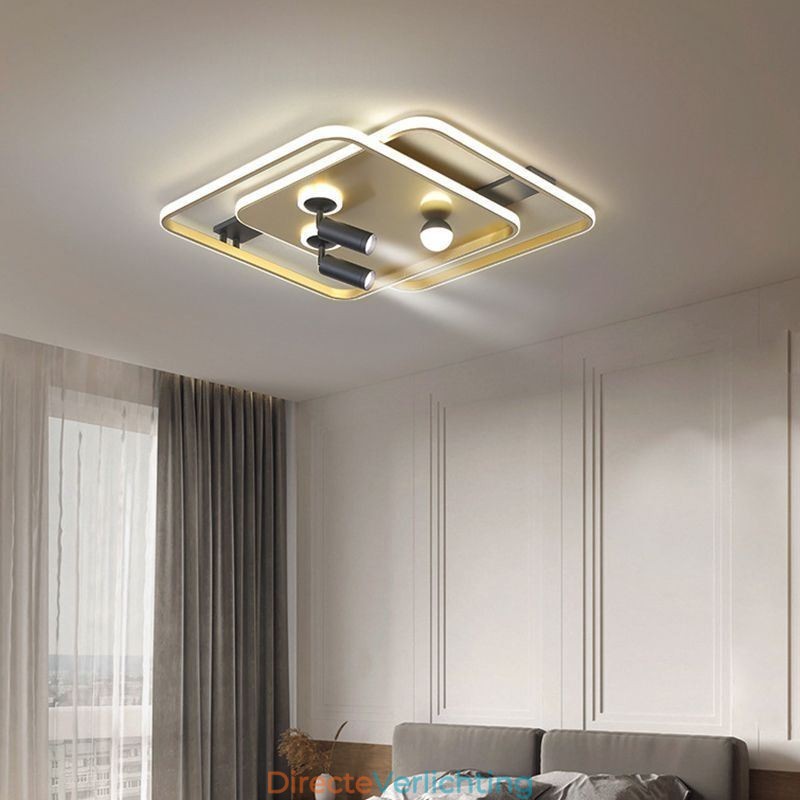 Vierkante plafondlamp van acryl, inbouwspot