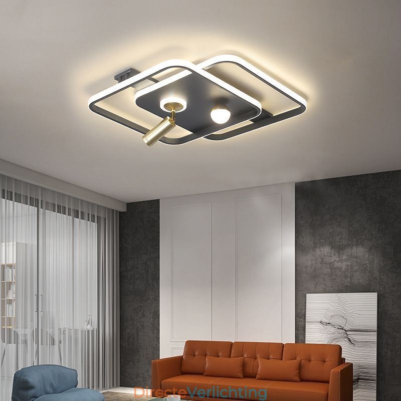 Vierkante plafondlamp van acryl, inbouwspot
