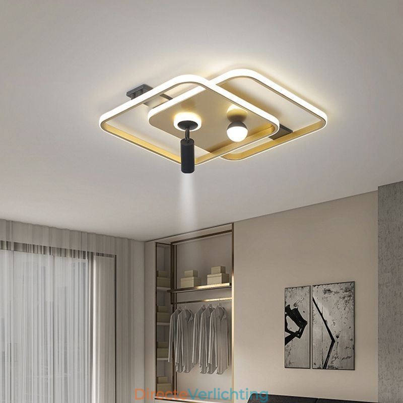 Vierkante plafondlamp van acryl, inbouwspot