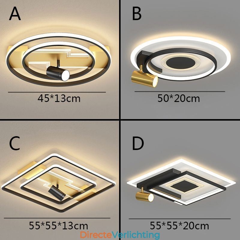 Geometrische plafondlamp van acryl inbouwspot