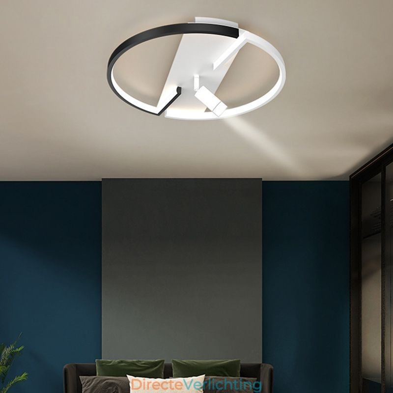 Plafondlamp Zwart & Wit Acryl Verlichting Spotlight