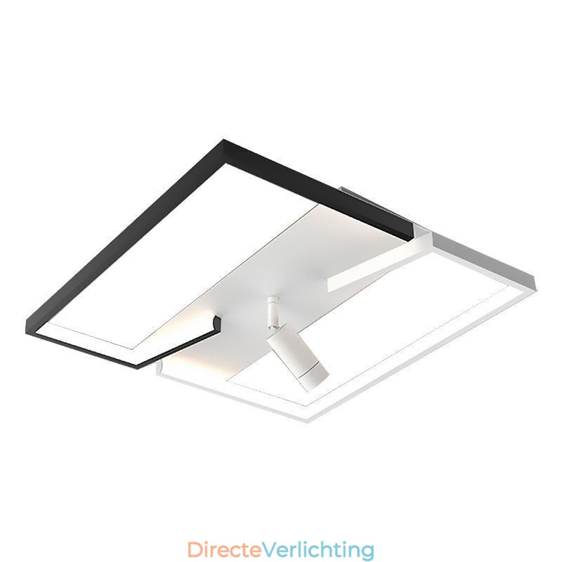 Plafondlamp Zwart & Wit Acryl Verlichting Spotlight
