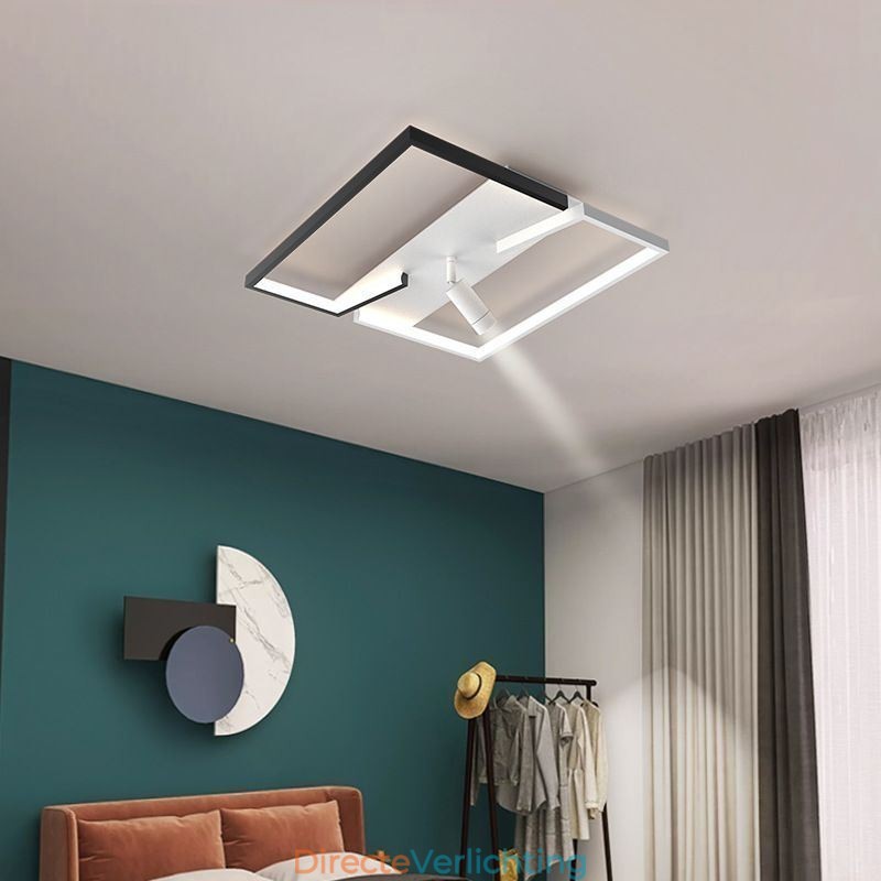 Plafondlamp Zwart & Wit Acryl Verlichting Spotlight