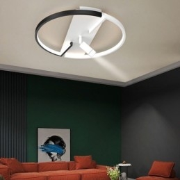 Plafondlamp Zwart & Wit Acryl Verlichting Spotlight