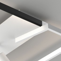 Plafondlamp Zwart & Wit Acryl Verlichting Spotlight