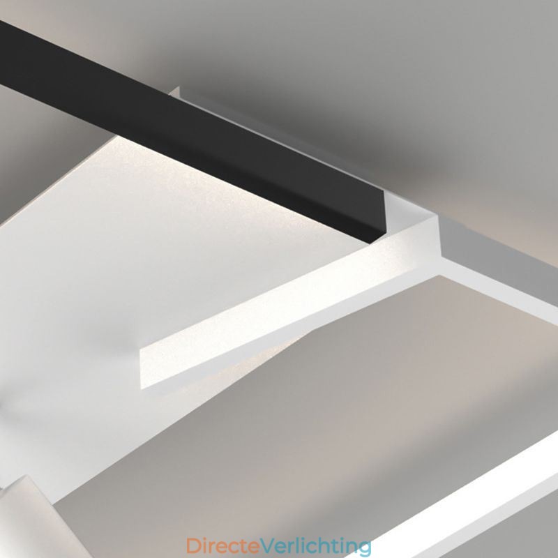Plafondlamp Zwart & Wit Acryl Verlichting Spotlight