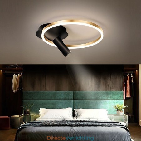 Plafondlamp Geborsteld Goud Halo Ring Verlichting Spotlight Plafondlamp Geborsteld Goud Halo Ring Verlichting Spotlight