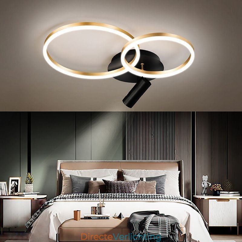 Plafondlamp Geborsteld Goud Halo Ring Verlichting Spotlight