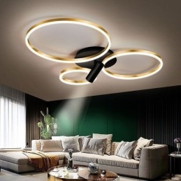 Plafondlamp Geborsteld Goud Halo Ring Verlichting Spotlight