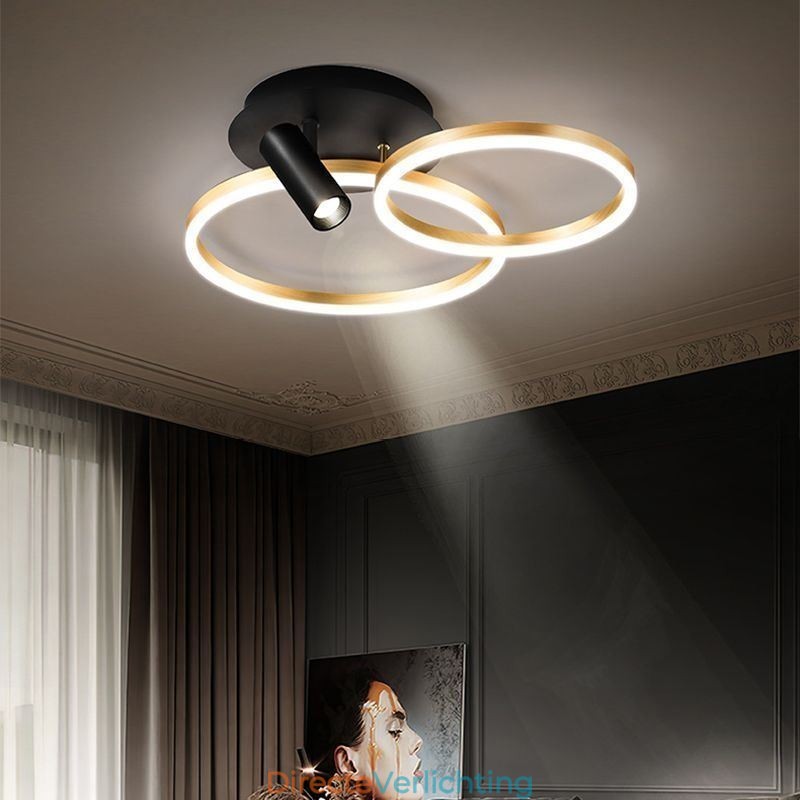 Plafondlamp Geborsteld Goud Halo Ring Verlichting Spotlight