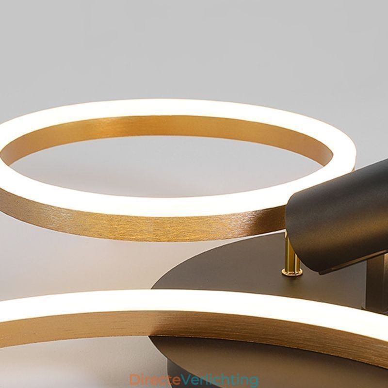 Plafondlamp Geborsteld Goud Halo Ring Verlichting Spotlight