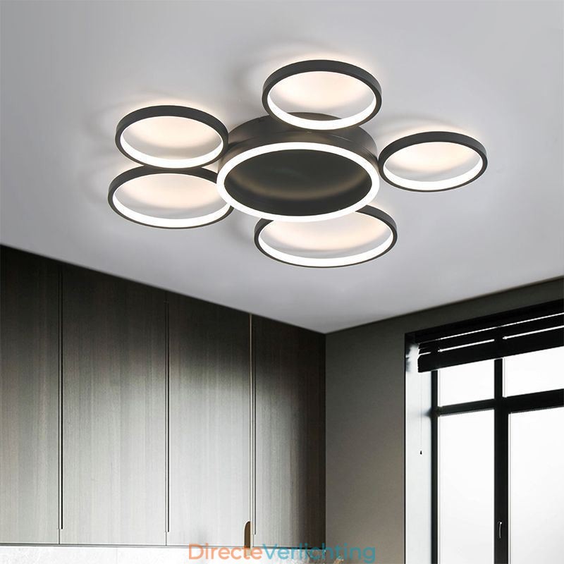6 Ring Acryl Inbouw Moderne Plafondlamp