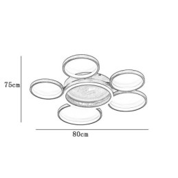 6 Ring Acryl Inbouw Moderne Plafondlamp