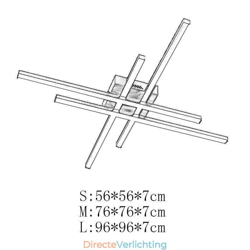 Lineaire plafondlamp met vlakke montage Eenvoudige acrylverlichting