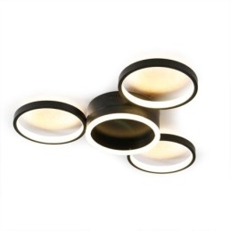 4-rings plafondlamp met inbouwmontage