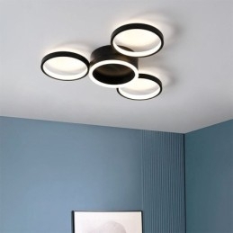 4-rings plafondlamp met inbouwmontage