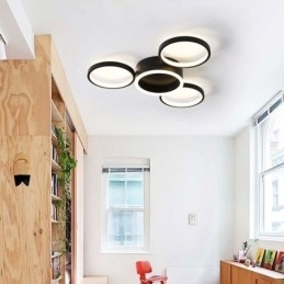 4-rings plafondlamp met inbouwmontage