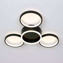 4-rings plafondlamp met inbouwmontage