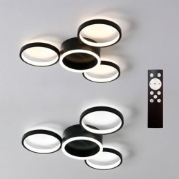 4-rings plafondlamp met inbouwmontage