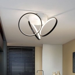 Plafondlamp met halo-ring van acryl