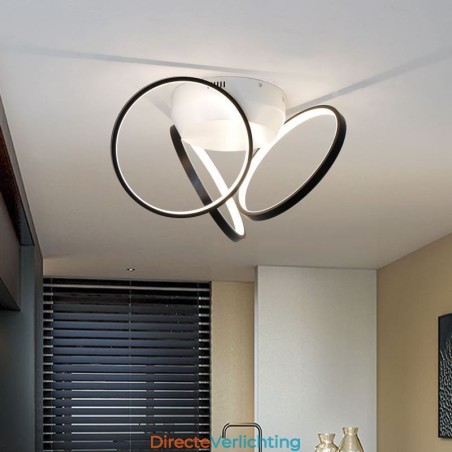 Plafondlamp met halo-ring van acryl Plafondlamp met halo-ring van acryl