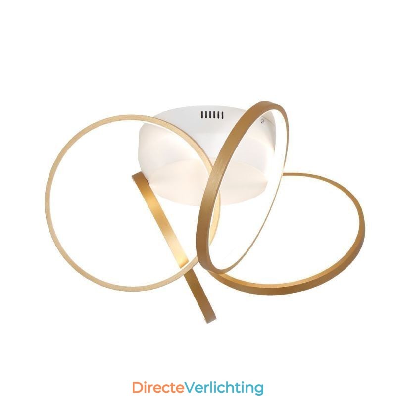 Plafondlamp met halo-ring van acryl