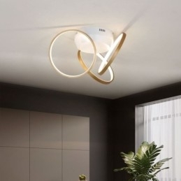 Plafondlamp met halo-ring van acryl