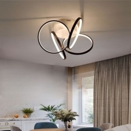 Plafondlamp met halo-ring van acryl