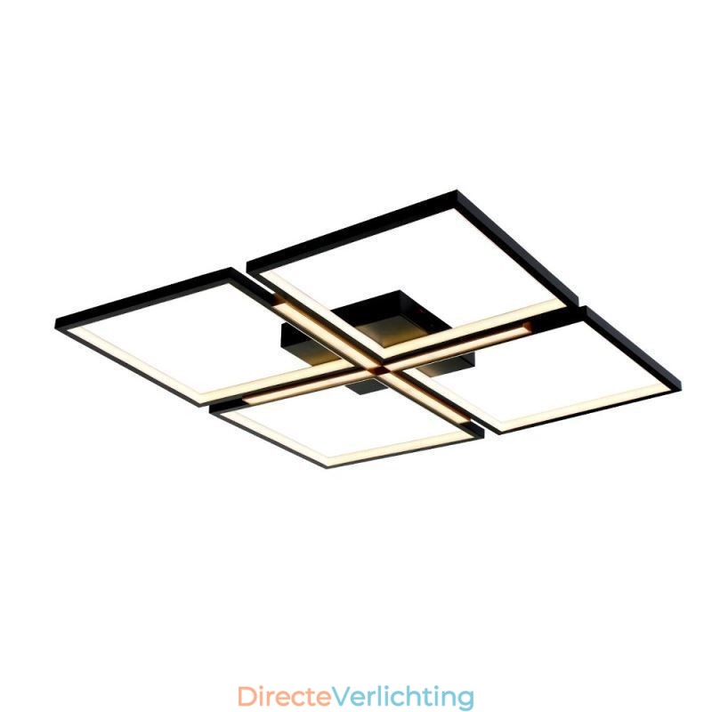 Vierkante plafondlamp met plafondbevestiging, decoratieve verlichting van acryl