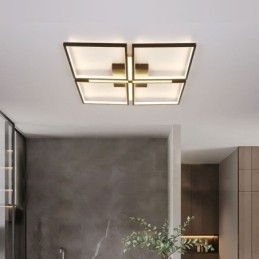 Vierkante plafondlamp met plafondbevestiging, decoratieve verlichting van acryl