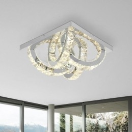 Semi Ring Plafondlamp met Kristallen Montage