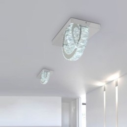 Semi Ring Plafondlamp met Kristallen Montage