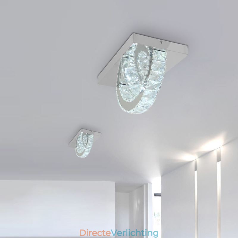 Semi Ring Plafondlamp met Kristallen Montage