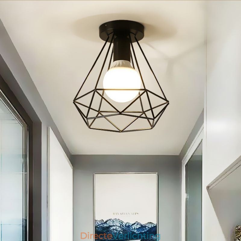 Plafondlamp in diamantvorm