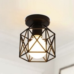 Metalen kooi plafondlamp